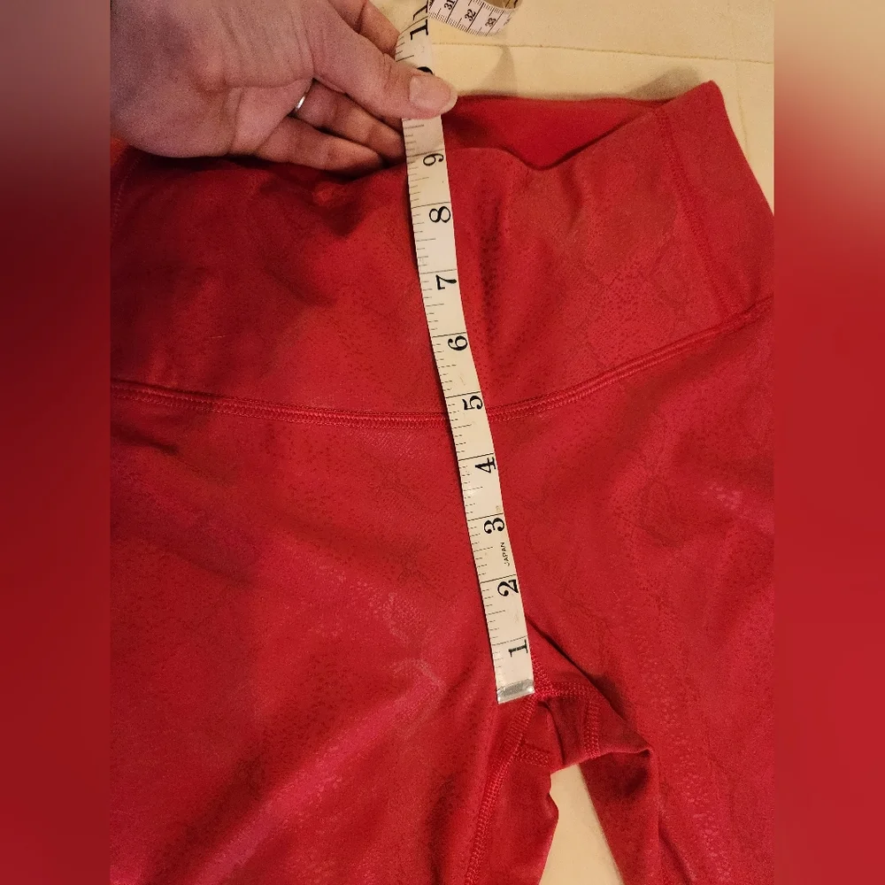 CRZ YOGA Bundle Of Black Bodysuit & Red Leggings, Adjustable Strap, EUC Small